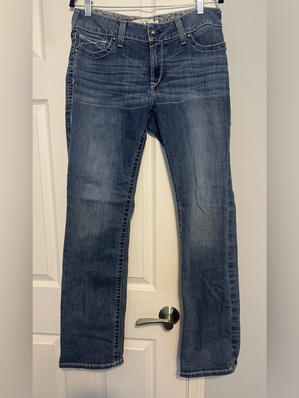 Ariat Women's Boot-Cut Jeans in Dark Blue Denim
